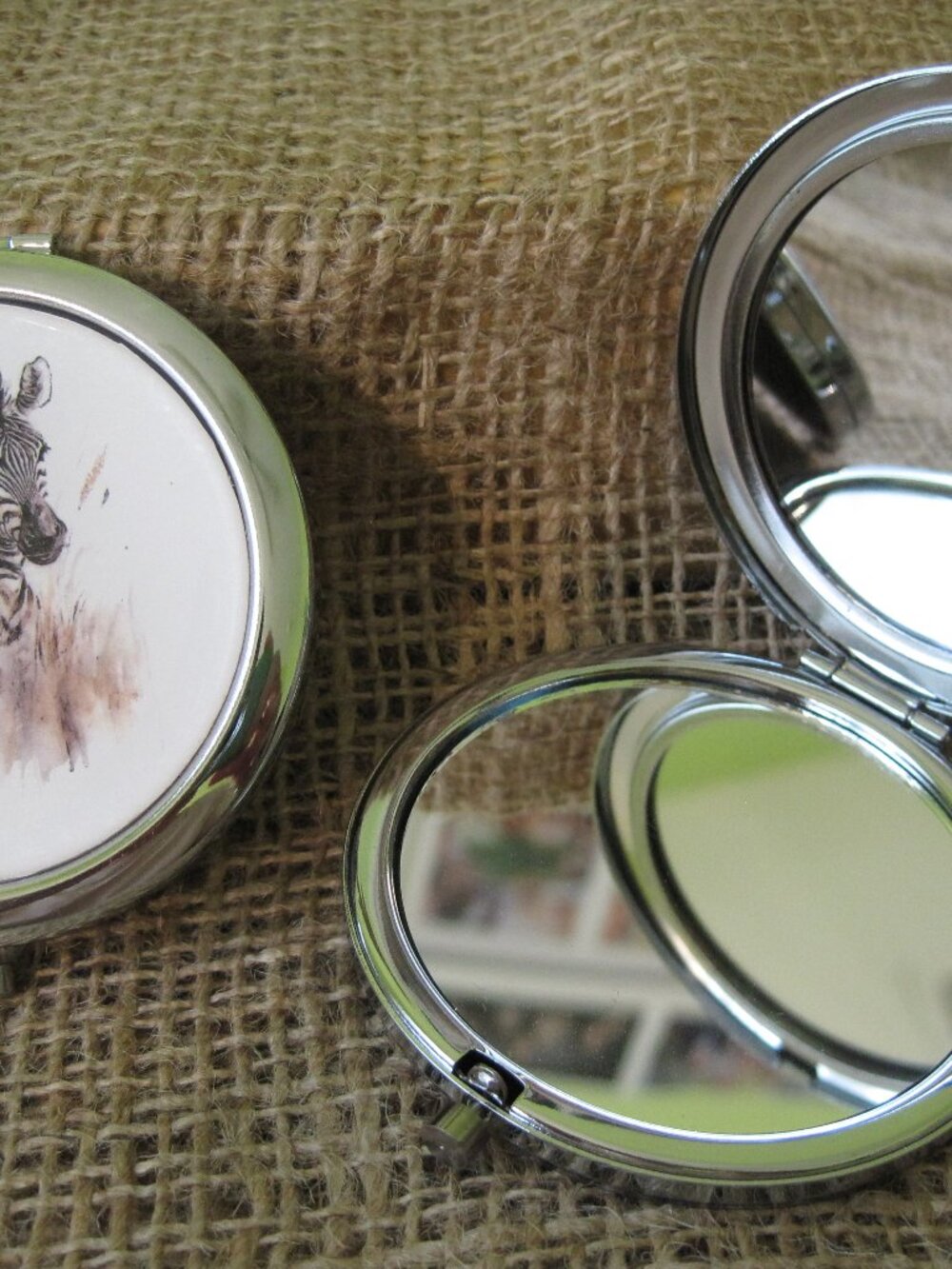 Zebra Themed Compact/Pocket Mirror